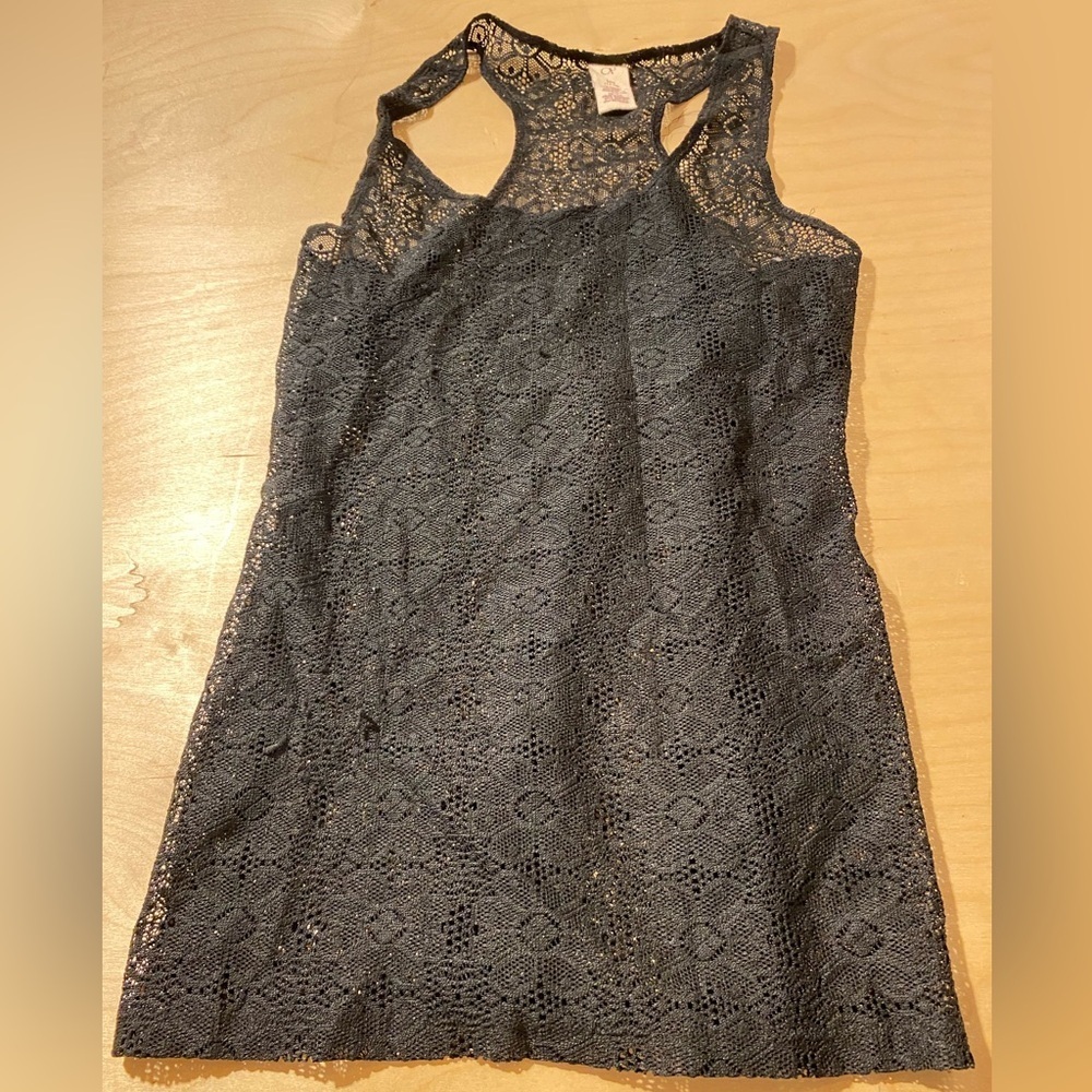 OP Black Lace Beach Cover Up Size Large (11-13) (HE)